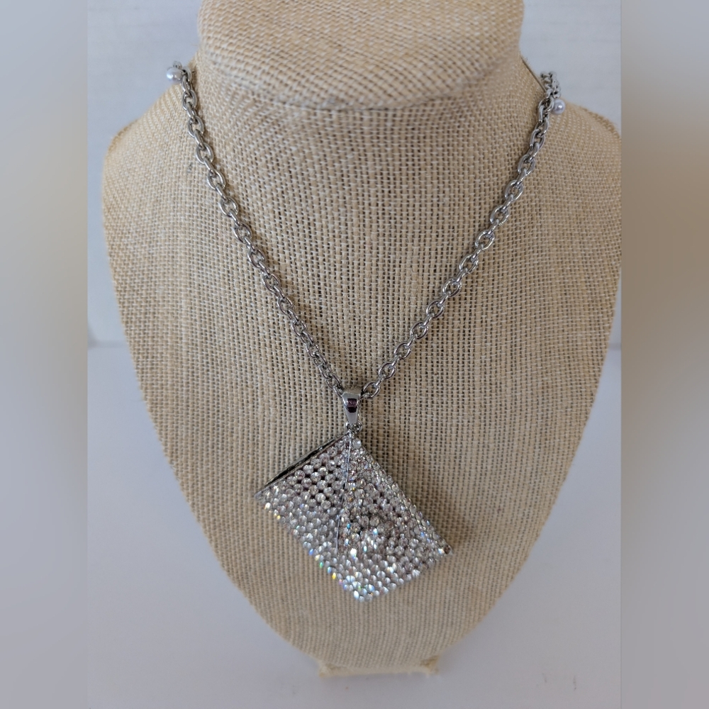 Necklace Handbag Rhinestone Long (24 Inches) Pendant Necklace